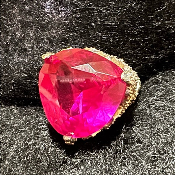 Jewelry - Charles Winston Ruby Pear CZ Sterling Silver Ring - Size 7 EUC